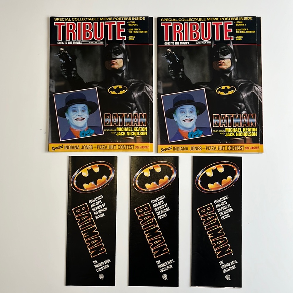Tribute Goes To The Movies Magazine 89 Batman x2 /Batman Collectible Order Forms